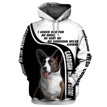 Precious Black White Dog Pattern Animals Hoodie