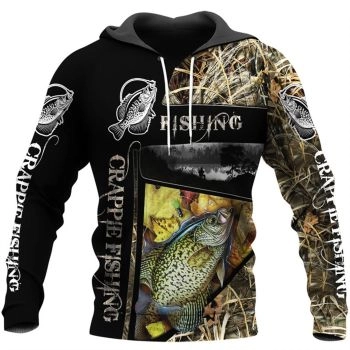 Loose And Gorgeous Black Fish Pattern Animals Hoodie