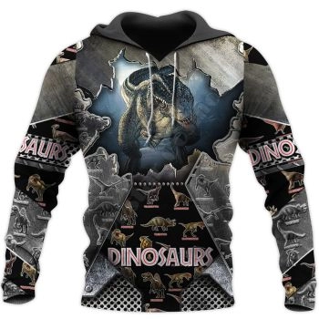 Fashion Black Dinosaurs Pattern Animals Hoodie