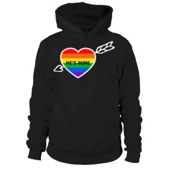 Hes Mine Couple Rainbow LGBT Hoodies