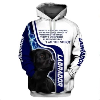 Precious Blue White Dog Pattern Animals Hoodie