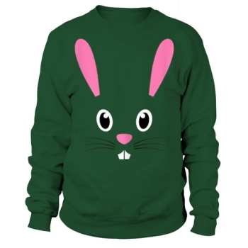 Cute little bunny face funny easter gift Sweatshirt