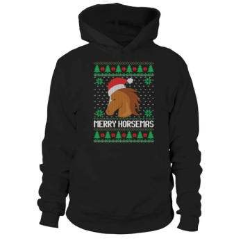 Merry Horsemas Ugly Christmas Hoodies