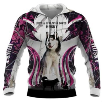 Classical And Elegance Pink White Dog Pattern Animals Hoodie