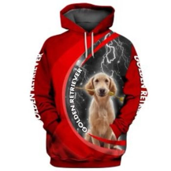 Precious Red Dog Pattern Animals Hoodie