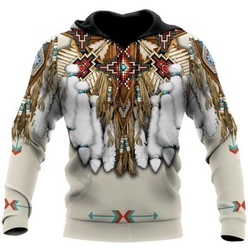 Gorgeous Colorful Feather Pattern Indians Hoodie