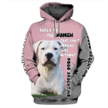 Pretty Pink Dog Pattern Animals Hoodie