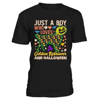 Just a boy who loves golden retrievers and Halloween funny