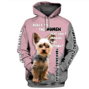 Pretty And Vintage  Pink Dog Pattern Animals Hoodie