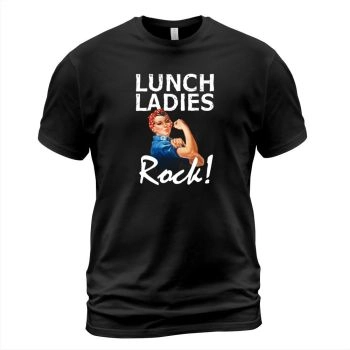 Retro Lunch Ladies Rock Funny Lunch Lady Quad Back to School
