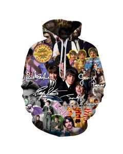 Gorgeous Colorful Headshot Pattern The Beatles Hoodie