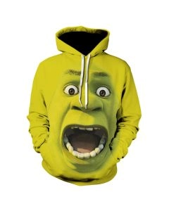 New men's  monster Shrek 3D print hooded sweatshirt 