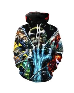 Spider-man Hoodies Black and white venom Super Cool 3D Hoodie for man/woman