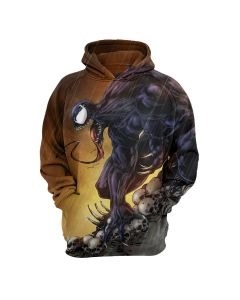 Spider-man Hoodies Venom Spider-man Series Super Cool Yellow 3D Hoodie for man/woman