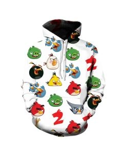 The Angry Birds 3D Printed Hooded Sweatshirts Hoodies