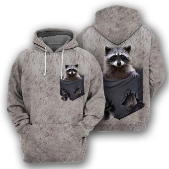 Loose Grey Dog Pattern Animals Hoodie