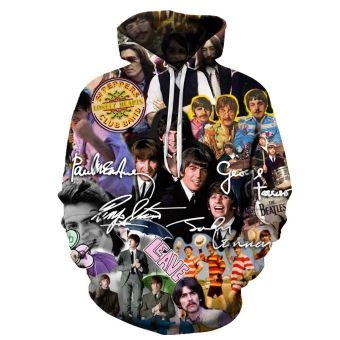 Gorgeous Colorful Headshot Pattern The Beatles Hoodie