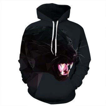 Loose And Gorgeous Black Tiger Pattern Animals Hoodie