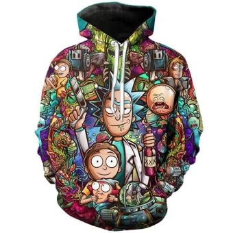 Rick and Morty Loose hooded couple sweatshirt