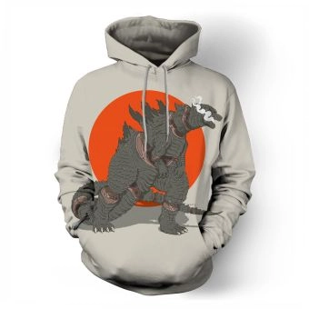 Godzilla monster theme hooded sweatshirt