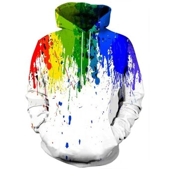 Creative pattern colorful paint sweatshirt