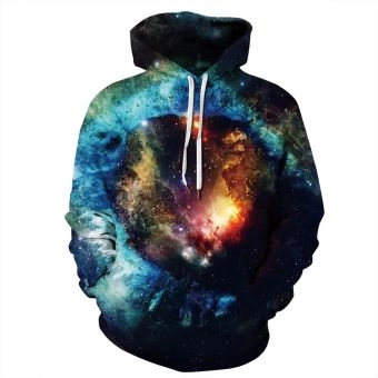  Cosmic Galaxy star series hooded fashion sweater 