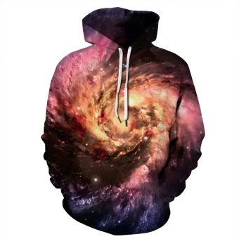Galaxy starry universe galaxy print hooded sweatshirt