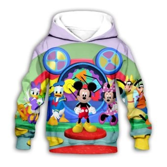 Loose Colorful Mouse Pattern Animals Hoodie