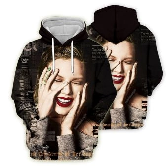  Precious And Cute Black Taylor Swift Pattern Taylor Swift Hoodie