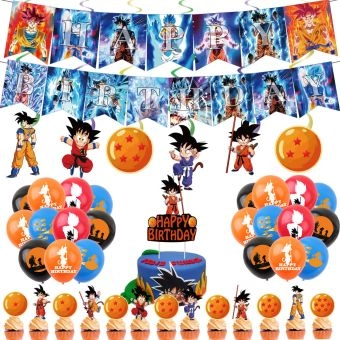 Dragon Ball themed birthday party decoration set