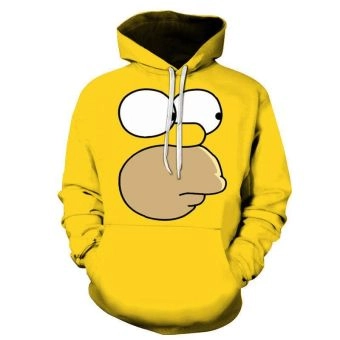 3D Cartoon Printing Hoodies &#8211; Homer Simpson And His Son Sweatshirt