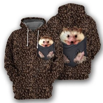 Precious And Cute Brown Mouse Pattern Animals Hoodie