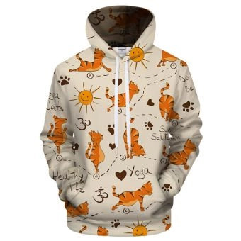 Cat Yoga 3D Sweatshirt Hoodie Pullover