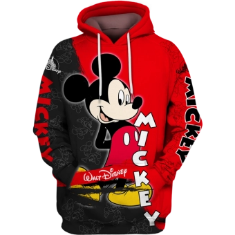 Black And Red Mickey Mouse Hoodie