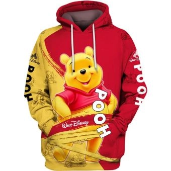 Red and Yellow Winnie The Pooh Hoodie