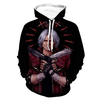 Devil May Cry Hoodie &#8211; Dante 3D Print Pullover Gaming Hoodie