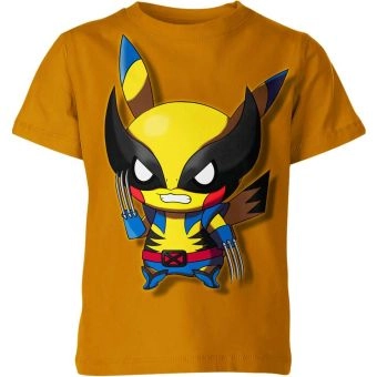 Mutant Pikachu Fusion Vibrant Yellow Wolverine X Men x Pikachu From DQS Shirt