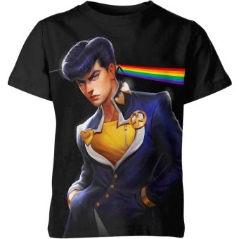 Time-Defying Style - Josuke Higashikata Jojo's Bizarre Adventure Shirt in Black