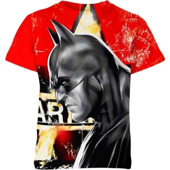 Batman: White Caped Crusader T-Shirt - Red and Black with Comfortable Fit and Iconic Style