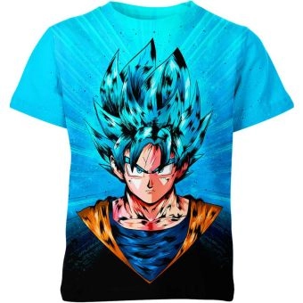 Son Goku's Oceanic Blue Dragon Ball Z Shirt