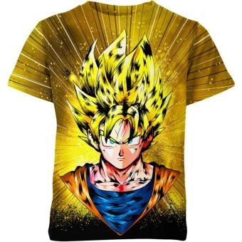 Son Goku's Luminous Golden Dragon Ball Z Shirt