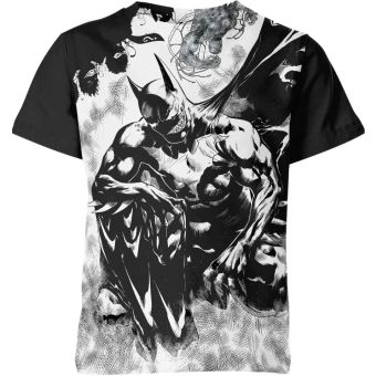 Batman X Venom: Black and White Fusion - Comfortable T-Shirt