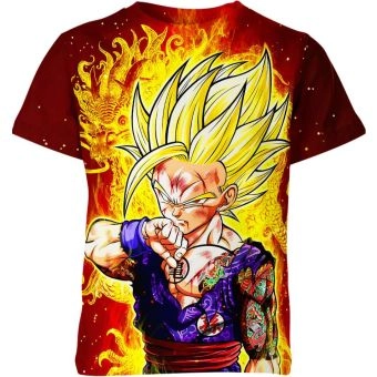 Gohan's Determined Red Dragon Ball Z Shirt