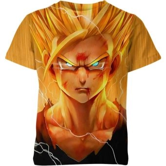 Son Gohan's Determined Yellow Dragon Ball Z Shirt