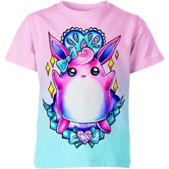 Adorable Melody Pastel Pink and Blue Wigglytuff From DQS Shirt