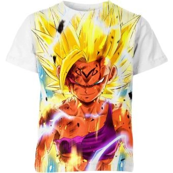 Majestic White and Multi-color Majin Bra From Dragon Ball Z Shirt