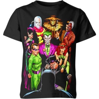 Batman: Playful and Striking Pink Vibes Black and Multicolor T-Shirt