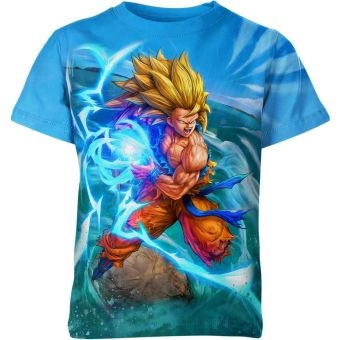 Goku's Dynamic Ocean Blue Dragon Ball Z Shirt