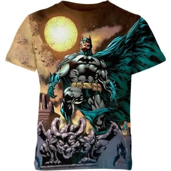 Batman: Trendy and Stylish Navy Blue Vibes Brown and Multicolor T-Shirt