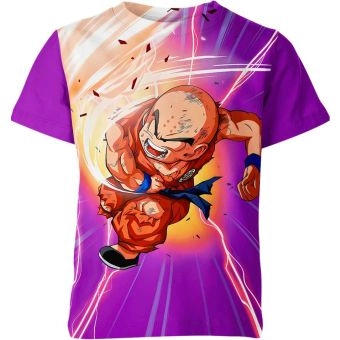 Krillin From Dragon Ball Z Shirt - Mysterious Purple